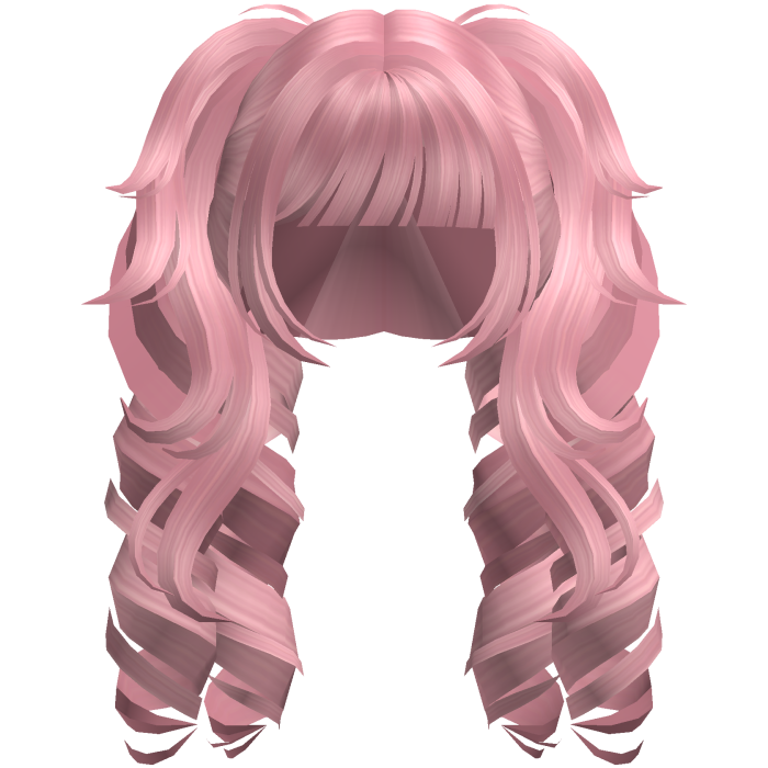 Curly Fluffy Anime Pigtails Pink