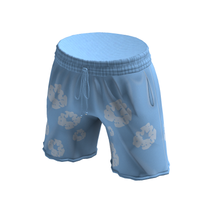 Blue Cotton Shorts