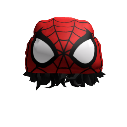 black hair with spider beanie Roblox item