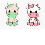 Mint Cow & Strawberry Cow