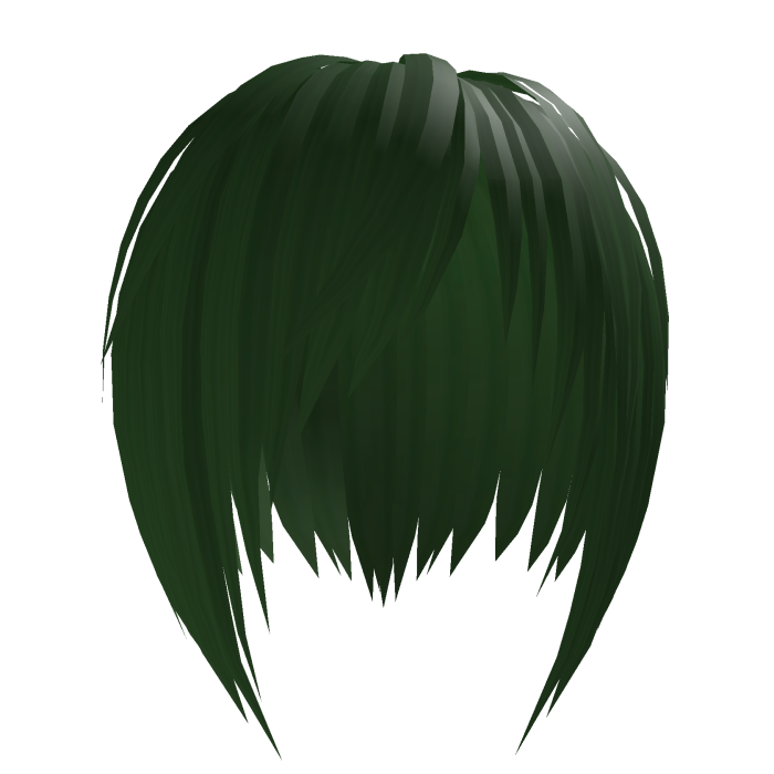 Niche Messy Emo Boy Hair In Zombie Green