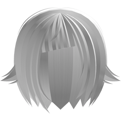 (#﹏U) white emo uneven cut hair w tufts Roblox item