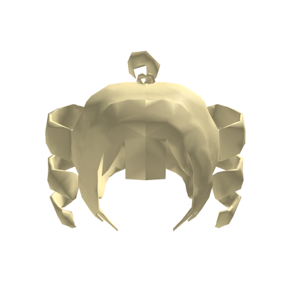 cute blonde swirly pigtails low poly soft Roblox item