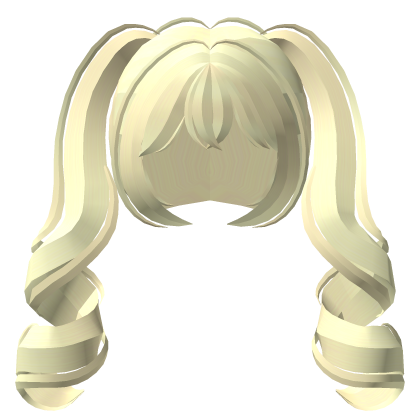 ♡ anime moe tweencore curled pigtails blonde