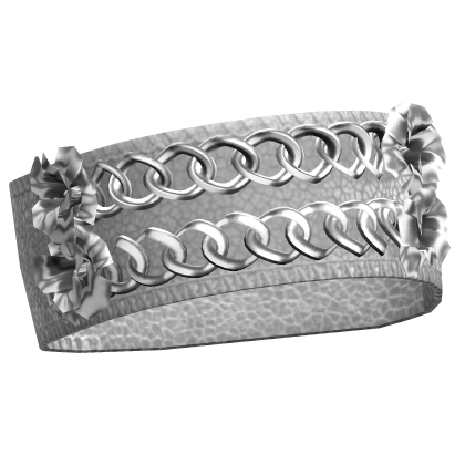 3.0 White Y2K Emo Flower Arm Bracelet Double Chain