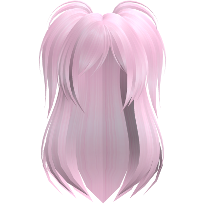 Pink Emo Scene Long Black Side Pigtails