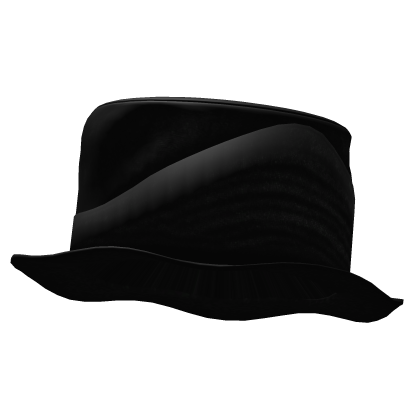 black distressed top hat