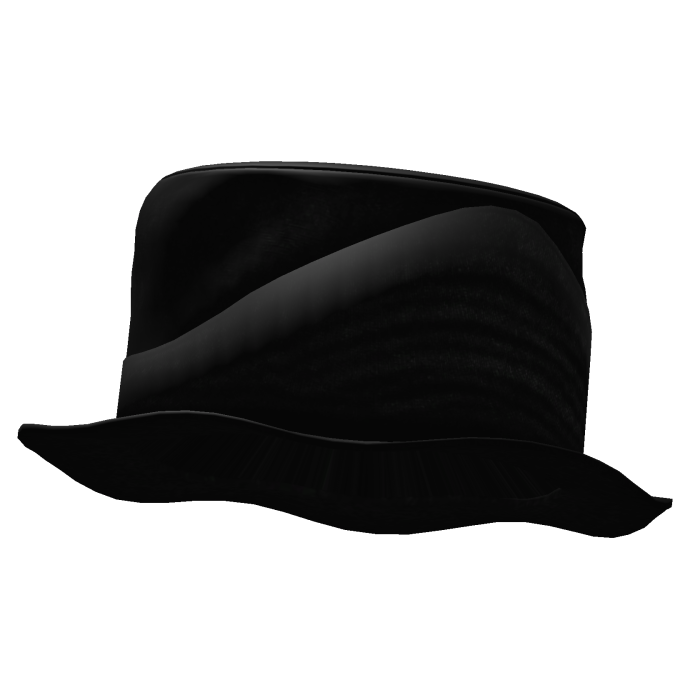 black distressed top hat