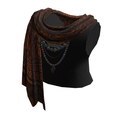 Long Boho Scarf and Vest thumbnail