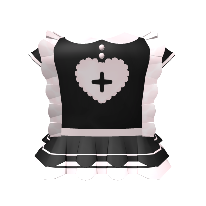 ♡ adorable babydoll ruffle dress in black+pink