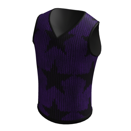 Star cardigan vest top [Purple & black] thumbnail