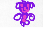 Purple and pink monkey