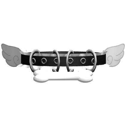 Kawaii Angel Puppy Cute Collar Black + White 𖹭 .ᐟ