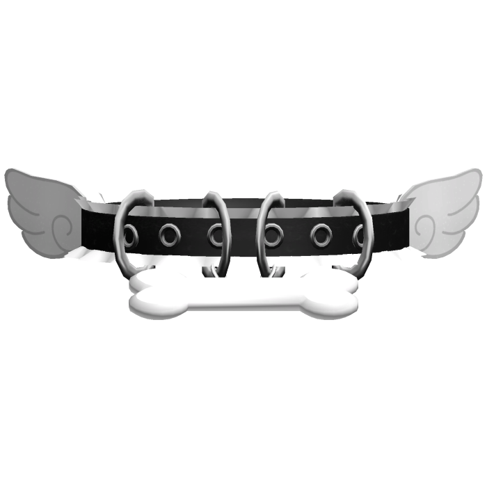 Kawaii Angel Puppy Cute Collar Black + White 𖹭 .ᐟ