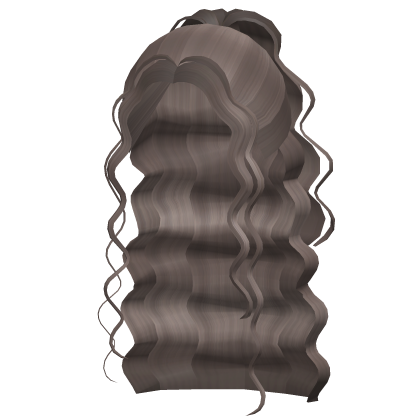 Curly Half Up Half Down Waves Ponytail Milky Hair  Roblox item