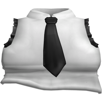 Simple cute ruffled messy top with black tie