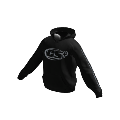 CS Logo Black Hoodie Y2K
