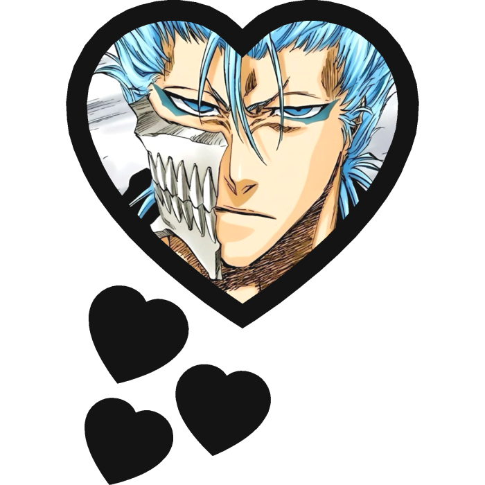Grimmjow Thinking Hearts Bleach
