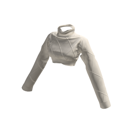 Ultra Cropped 1994 Knit Sweater in Bone White