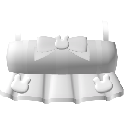 ♡ ┊ cutesy bunny ruffled top in white