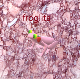 frog lit flower bed
