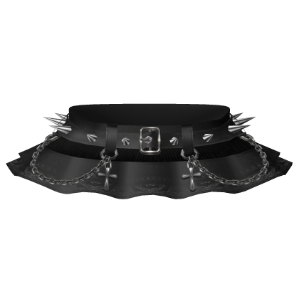 Gothic Spiked Chain Denim Skirt 3.0