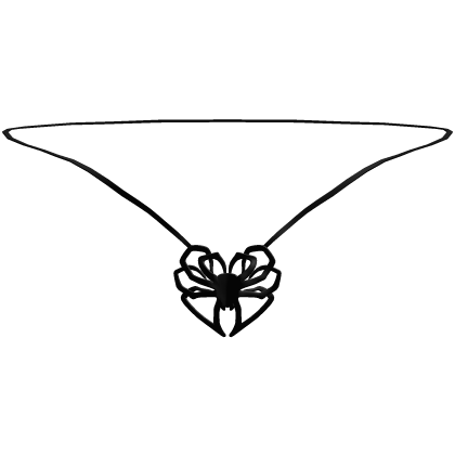 Spooky Cute Black Spider Heart Necklace 3.0 Roblox item