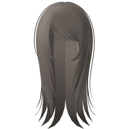 ☆ emo scene messy wispy long hair dusty brown