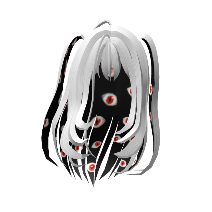 White Moe Creepy Halloween Hair Pigtails