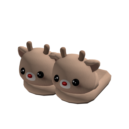 cute reindeer slippers thumbnail