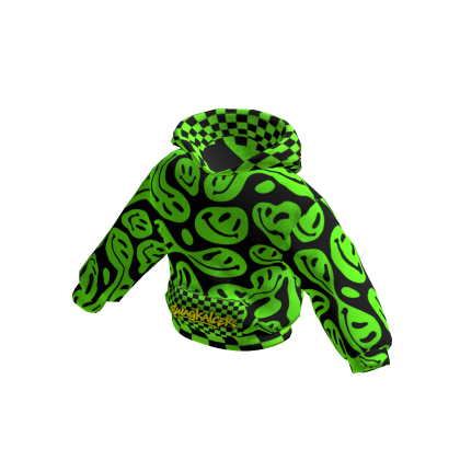 Green Smile Green Y2k Hoodie