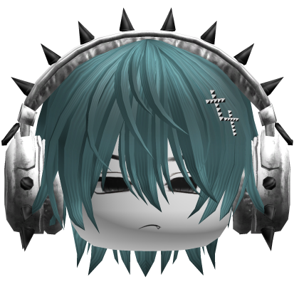 Boy Hair W/ Punk Headphones Teal