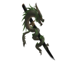 Emerald dragon katana