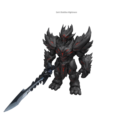 Dark Obsidian Nightmare Monster - Blink Scripted