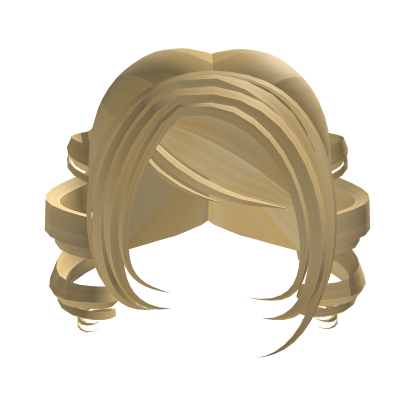 golden blonde twee swirly pigtails and bangs ˚｡⋆