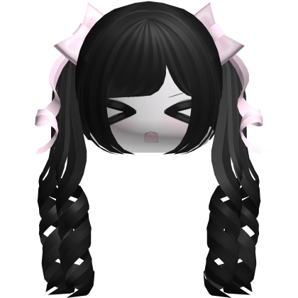 Adorable Kawaii Black Pigtails