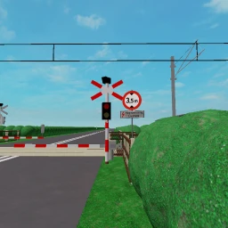 Norwegian railroad crossing icon