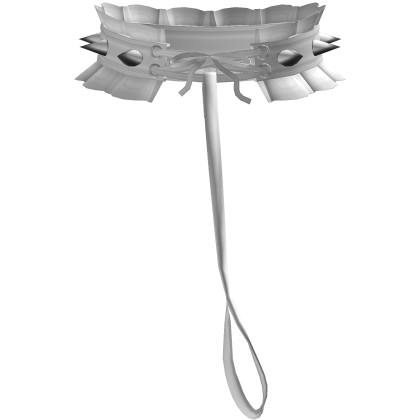 ,, 🖤. 3.0 spiked collar w leash in white