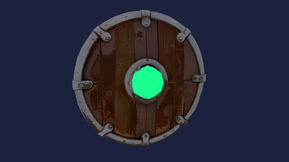 Shield Weapon Pack x40 Glowing Knight Round Kite preview 8