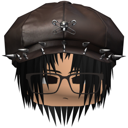 Punk Moe Brown Messy Hair /w Brown Hat