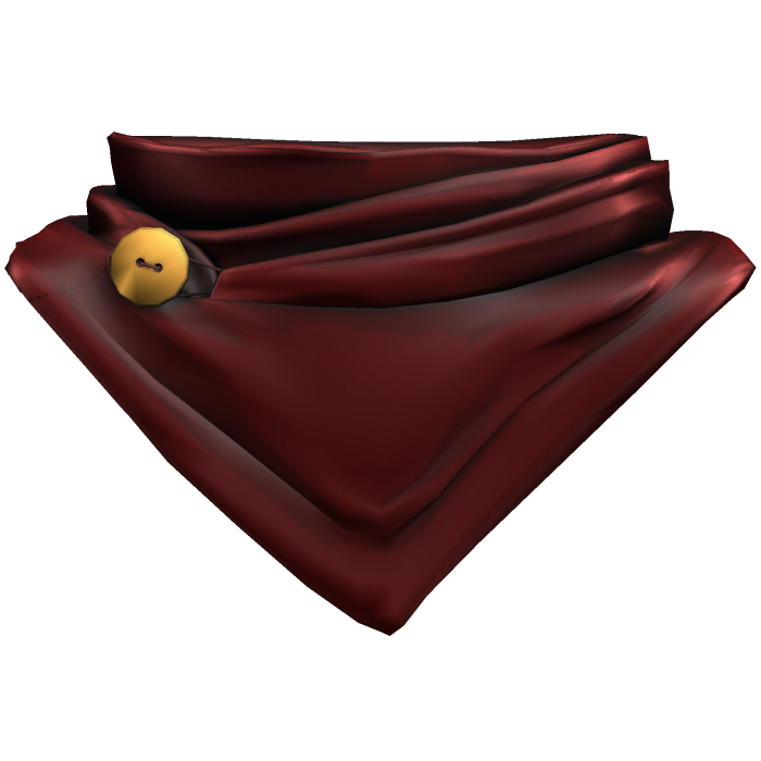 Buttoned Red Neck Scarf