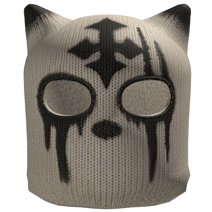 Bone Gothic Cross Knit Balaclava