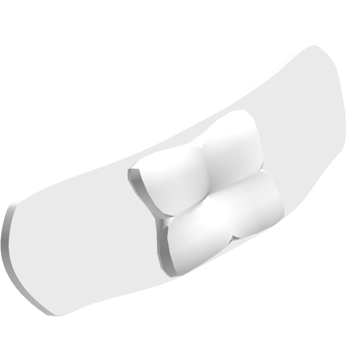 (ᵕ҂ᴗ—) White handmade school bandage 