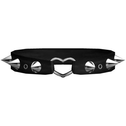 所定 ; emo studded heart choker in black | Roblox Item - Rolimon's