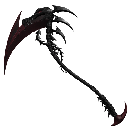 Maroon Dark Red Bone Scythe