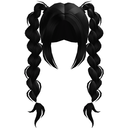 Y2K Black Braided Pigtails Roblox item