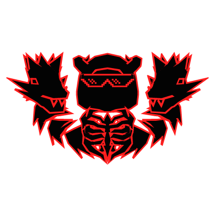 Cartoony Red Horn Hood Shades Skull Dragon Combo Roblox item