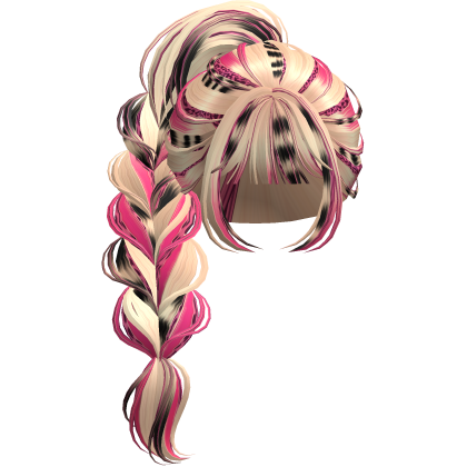 Braided Anime Princess Ponytail Pink&Blonde