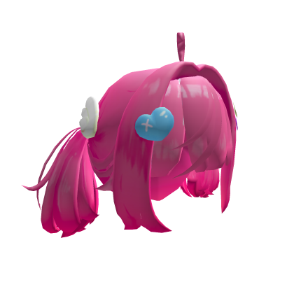 Cute Pigtails Twintails Red Roblox item