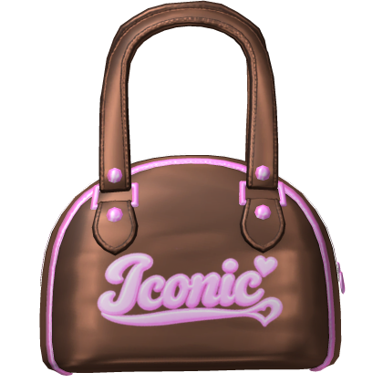 Iconic Shoulder Bag In Brown & Pink